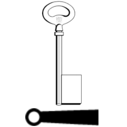 CLE À GORGES LAITON POLI C6F6-10