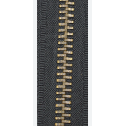 FERMETURE A GLISSIERE  METAL BRONZE- MAILLE 6 MM - LE M