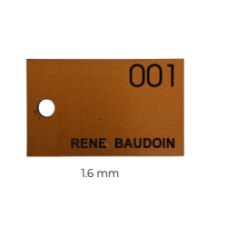 FORMATOUR/GRAVOPLY - 610X305mm - OR MAT / NOIR EP1.6MM