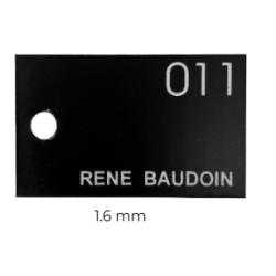 FORMATOUR / GRAVOPLY - 610X305mm - NOIR / BLANC EP1.6MM