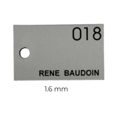 FORMATOUR/GRAVOPLY - 610X305mm - EP1.6MM - GRIS MAT/NOIR