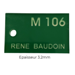 PLEXI 610X305 mm EP. 3.2mm - VERT