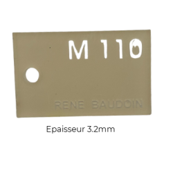 PLEXI - 610X305 mm EP. 3.2mm - BEIGE
