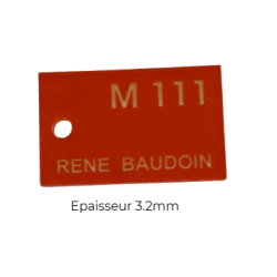 PLEXI - 610X305 mm EP. 3.2mm - ORANGE