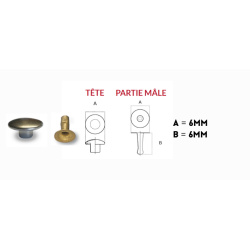 RIVET 4 - DIAM. 6 mm /HAUT. 6 mm - SACHET DE 100