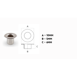 OEILLET P7 - DIAM. INT. 5 mm - SACHET DE100