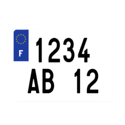 PLAQUE AUTO CARRE - ARRETE 96