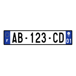 PLAQUE AUTO 520X110 - SIV BLANC