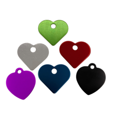 MEDAILLE ANODISE CHIEN COEUR 30MM