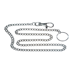 PORTE CLE CHAINE METAL NICKELE - 60 Cm (les 12)