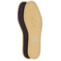 SEMELLE REF115 - "LUXE" Peau luxe cognac sur charbon picots