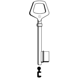 CLE À GORGES LAITON POLI CJM710L-5-0