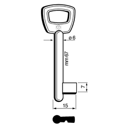 CLE À GORGES LAITON POLI CBD700-5-10