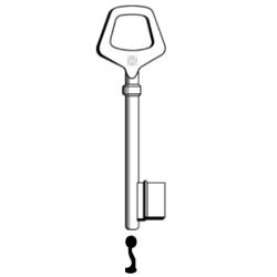 CLE À GORGES LAITON POLI CJM710L-10-25