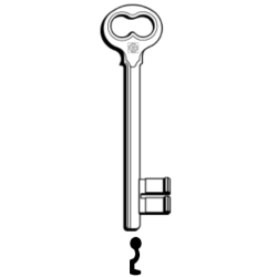 CLE À GORGES LAITON POLI CND760L-10-25