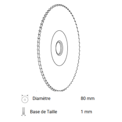 FRAISE P/OPERA IV -  80x1x22 - D700078ZB UNITE