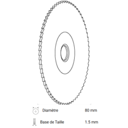 FRAISE SCIE OPERA acier 80x1.5x22 -HSS M42- D700080ZB UNITE