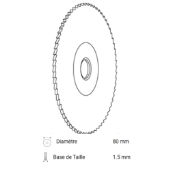 FRAISE SCIE CARBURE WIDIA P/OPERA- 80X1.5X22 - D704784ZB UNITE