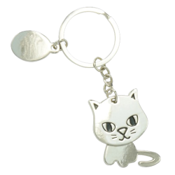 PORTE CLE METAL CHAT