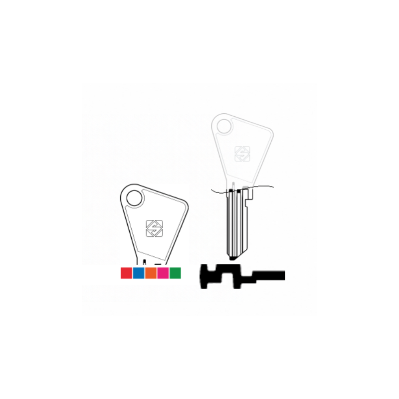 ASS CLE SLIM STAR FLUO boite de 100- VAC48ST